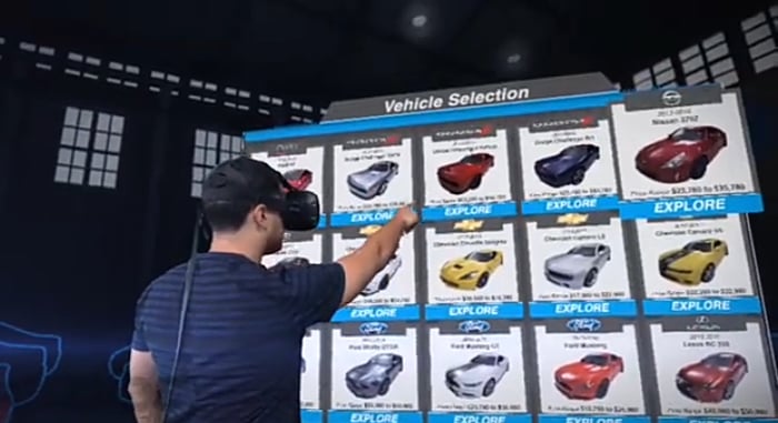 Vroom VR showroom